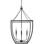 Millennium Lighting Kelsey 4 Light 20" Wide Taper Candle Pendant Matte Black