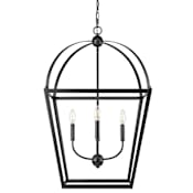 Millennium Lighting Kelsey 4 Light 20" Wide Taper Candle Pendant Matte Black