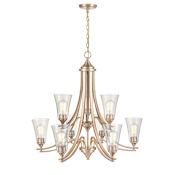 Millennium Lighting Natalie 9 Light 32" Wide Chandelier Modern Gold