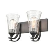 Millennium Lighting Natalie 2 Light 15" Wide Bathroom Vanity Light Matte Black