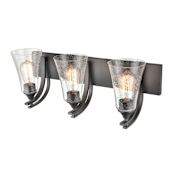 Millennium Lighting Natalie 3 Light 24" Wide Bathroom Vanity Light Matte Black