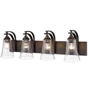 Millennium Lighting Natalie 4 Light 32" Wide Bathroom Vanity Light Rubbed Bronze