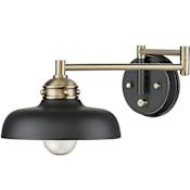 Millennium Lighting Ellison 6" Tall Wall Sconce Matte Black / Vintage Brass