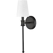 Millennium Lighting Adorra 19" Tall ADA Wall Sconce with Linen Shade Matte Black