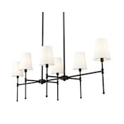 Millennium Lighting Adorra 6 Light 48" Wide Linear Chandelier Matte Black
