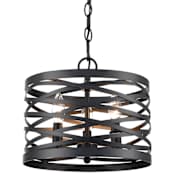 Millennium Lighting Annata 3 Light 12" Wide Cage Mini Pendant Matte Black