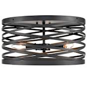 Millennium Lighting Annata 3 Light 16" Wide Flush Mount Drum Ceiling Fixture Matte Black
