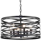 Millennium Lighting Annata 6 Light 20" Wide Drum Chandelier Matte Black