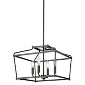 Millennium Lighting Nellita 4 Light 16" Wide Pendant Matte Black