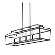 Millennium Lighting Nellita 5 Light 34" Wide Linear Chandelier Matte Black