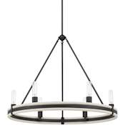 Millennium Lighting Rovessa 6 Light 32" Wide Ring Chandelier Matte Black
