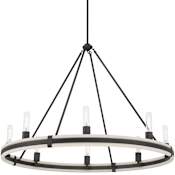 Millennium Lighting Rovessa 8 Light 39" Wide Ring Chandelier Matte Black