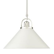 Millennium Lighting Artistan 18" Wide Pendant Polished Nickel / Matte White