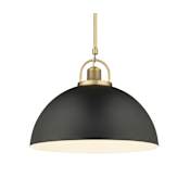 Millennium Lighting Artistan 18" Wide Pendant Vintage Brass / Matte Black