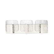 Millennium Lighting Rimini 3 Light 24" Wide Vanity Light with Water Glass Shades Polished Nickel