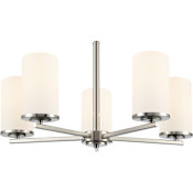 Millennium Lighting Verlana 5 Light 24" Wide Drum Chandelier Brushed Nickel
