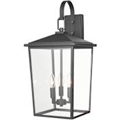 Millennium Lighting Fetterton 3 Light 24" Tall Outdoor Wall Sconce Powder Coat Black