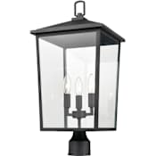 Millennium Lighting Fetterton 3 Light 23" Tall Outdoor Single Head Post Light Powder Coat Black