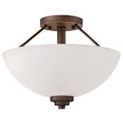 Millennium Lighting Durham 2 Light Semi-Flush Ceiling Fixture Rubbed Bronze