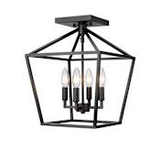 Millennium Lighting 4 Light 12" Wide Semi-Flush Ceiling Fixture Matte Black