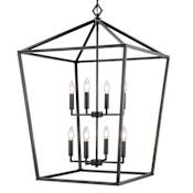 Millennium Lighting 8 Light 24" Wide Taper Candle Style Chandelier Matte Black