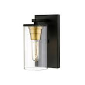 Millennium Lighting Pasadena Single Light 9" Tall Bathroom Sconce Matte Black / Heirloom Bronze