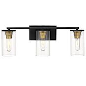 Millennium Lighting Pasadena 3 Light 24" Wide Bathroom Vanity Light Matte Black / Heirloom Bronze