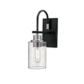 Millennium Lighting Clifton Single Light 14" Tall Bathroom Sconce Matte Black / Brushed Nickel