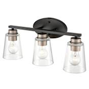Millennium Lighting Caddo 3 Light 23" Wide Bathroom Vanity Light Matte Black / Satin Nickel