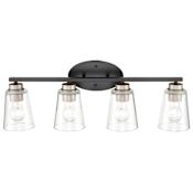 Millennium Lighting Caddo 4 Light 31" Wide Bathroom Vanity Light Matte Black / Satin Nickel