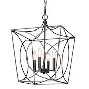 Millennium Lighting Tracy 4 Light 16" Wide Taper Candle Style Chandelier Matte Black