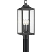 Millennium Lighting Halston 3 Light 21" Tall Post Light Powder Coated Black
