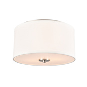Millennium Lighting Guyten 2 Light 13" Wide Flush Mount Drum Ceiling Fixture Brushed Nickel
