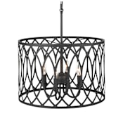 Millennium Lighting Arelyn 4 Light 18" Wide Cage Multi Light Pendant Matte Black