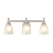 Millennium Lighting 3 Light 22" Wide Vanity Light with Frosted Glass Shades Satin Nickel