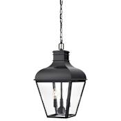 Millennium Lighting Edenton 3 Light 11" Wide Outdoor Pendant Matte Black