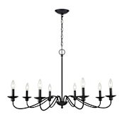 Millennium Lighting Delvona 8 Light 38" Wide Chandelier Matte Black