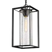 Millennium Lighting Wheatland 8" Wide Mini Pendant Powder Coat Black