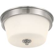 Millennium Lighting Strayhan 2 Light 13" Wide Flush Mount Bowl Ceiling Fixture Brushed Nickel