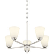 Millennium Lighting Strayhan 5 Light 24" Wide Chandelier Brushed Nickel