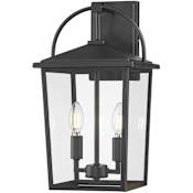 Millennium Lighting Strathden 2 Light 17" Tall Outdoor Wall Sconce Powder Coated Black