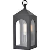 Millennium Lighting Bratton 16" Tall Outdoor Wall Sconce with Clear Glass Shade - ADA Compliant Powder Coated Black