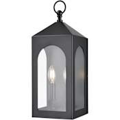 Millennium Lighting Bratton 2 Light 19" Tall Outdoor Wall Sconce with Clear Glass Shade - ADA Compliant Powder Coated Black