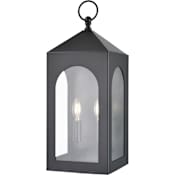 Millennium Lighting Bratton 2 Light 23" Tall Outdoor Wall Sconce with Clear Glass Shade - ADA Compliant Powder Coated Black