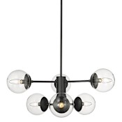Millennium Lighting Avell 6 Light 28" Wide Chandelier Matte Black