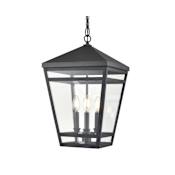 Millennium Lighting Seager 3 Light 12" Wide Outdoor Taper Candle Pendant Textured Black