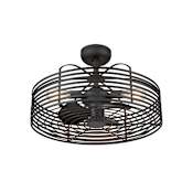 Millennium Lighting 24" 3 Blade Indoor Fandelier Ceiling Fan with Remote Control Matte Black