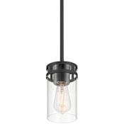 Millennium Lighting Lunden 4" Wide Pillar Candle Mini Pendant Matte Black