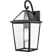 Millennium Lighting Eston 18" Tall Outdoor Wall Sconce with Clear Glass Shade - ADA Compliant Textured Black