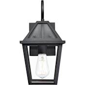 Millennium Lighting Eston 14" Tall Outdoor Wall Sconce with Clear Glass Shade - ADA Compliant Textured Black